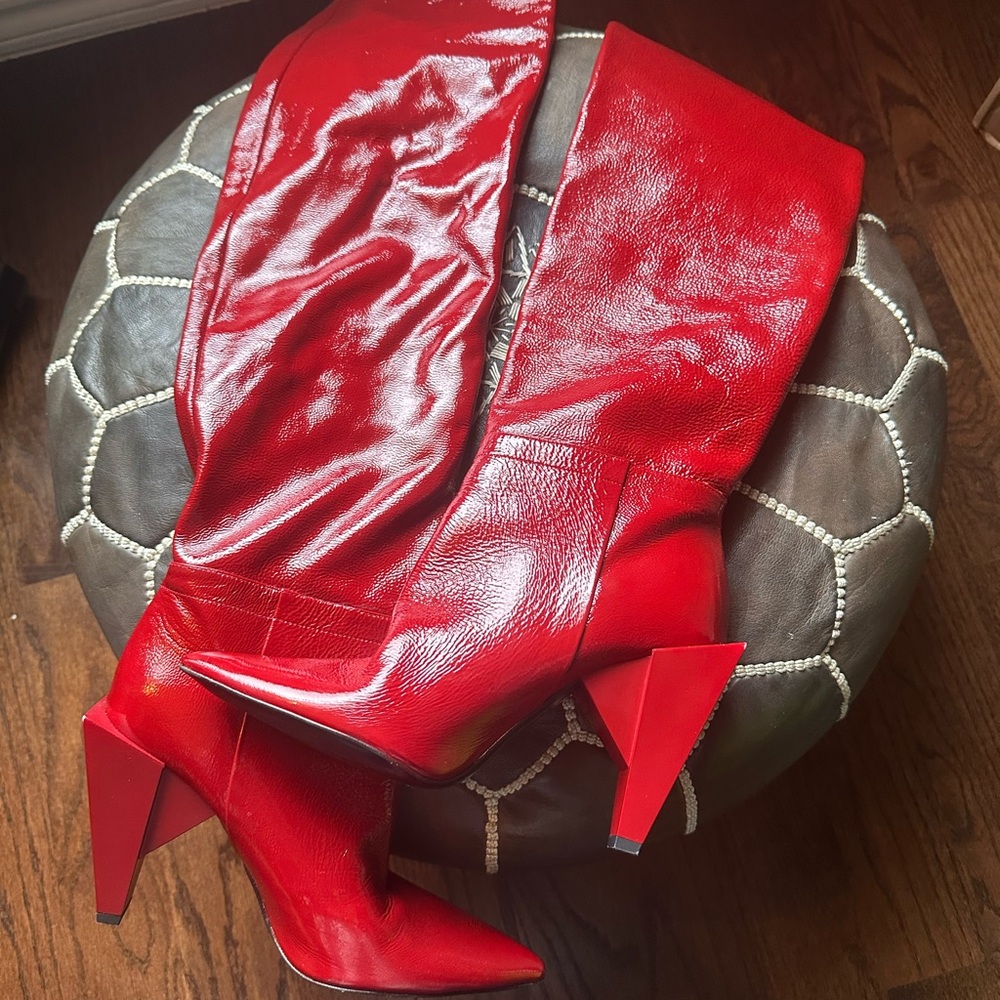 Gorgeous ZARA size 9 Red - Knee High Boots!! sold out in stores and online!
